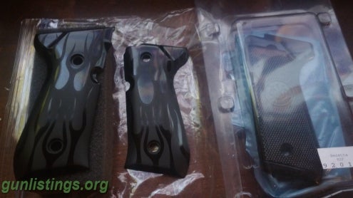 Accessories Beretta 92 G10Thin Aluminum Flame Grips & Free OEM SET!