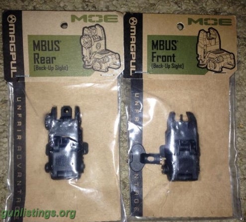 Accessories Magpul Gen 2 MBUS Front And Rear Sights - Black