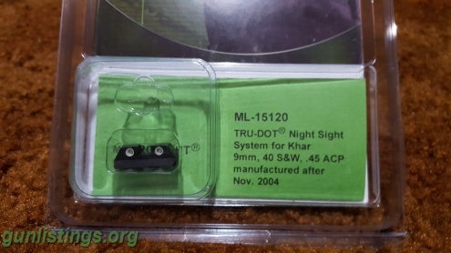 Accessories New Meprolight Night Sight *Rear Only* Kahr 9mm, 40, 45
