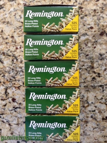Ammo .22 Lr Ammo Remington Golden Bullets 2625 Rounds
