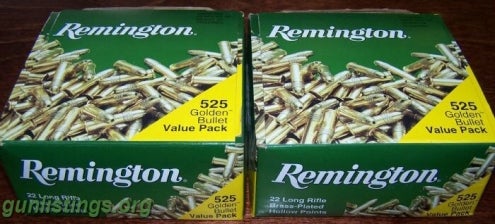 Ammo .22lr Remington Golden Bullet 525 Round Boxes