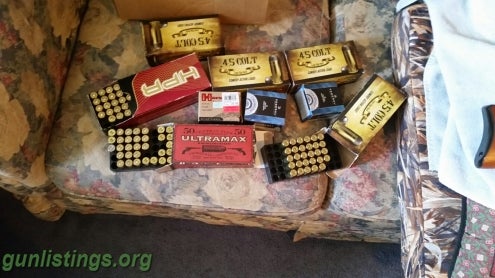 Ammo 45 Colt Ammo, 309 Rounds (assorted). Sell Or Trade