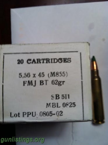 Ammo ,223 5.56x45 M855 960 Rounds