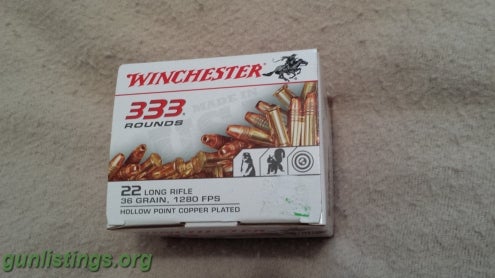 Ammo 22 Long Rifle Ammo 333 Round Box& 500 Round Box