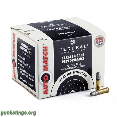 Ammo 2,600 Rounds Of Federal .22 Ammo
