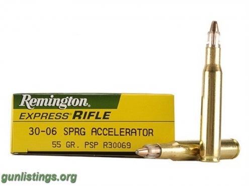 Ammo 30-.06 Remington 2 Boxes .55 Grain 4080 F.P.S.