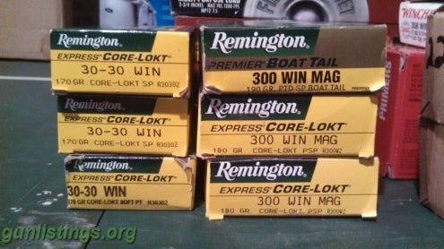 Ammo 30-30 And 300 Win Mag Ammo