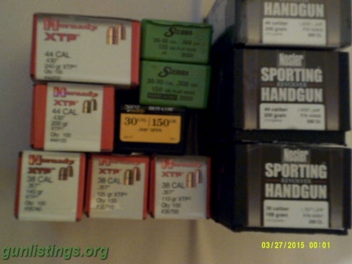 Ammo 357/44mag/30-30 Projectiles