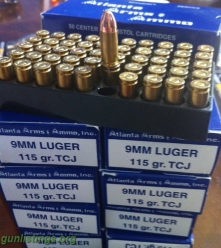 Ammo PRICE DROP!!  500 Rds. 9mm TCJ Ammo