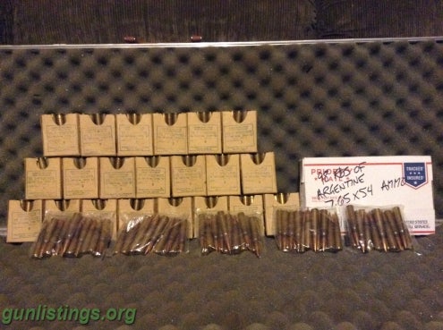Ammo 513 Rounds Of 7.65x54 Argentine Mauser Ammo