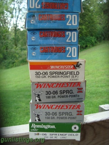 Ammo 8 Boxes Of 30-06 Sprng Feild