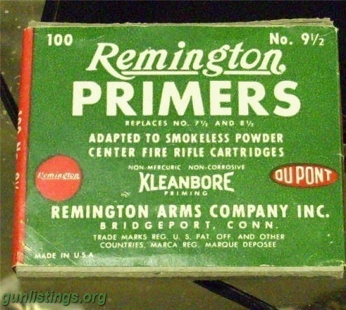 Ammo Case Of 1000 Remington #9 1/2M Large Rifle Primers