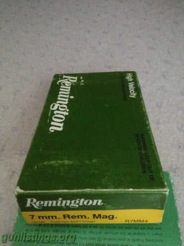 Ammo Remington 7mm Ammo R7MM4 140 GR Pointed Soft Point