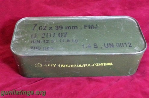 Ammo Russian 700 Round Spam Can 7.62 X 39mm