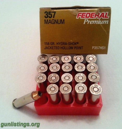 Ammo Federal Premium Hydra-Shok .357 Magnum