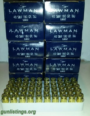Ammo Speer Lawman 40cal. 180gr. TMJ