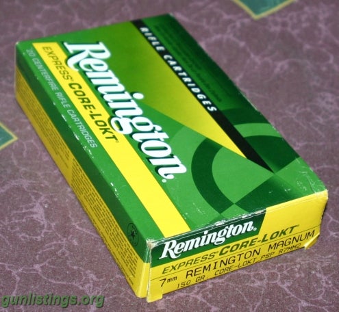 Ammo Remington 7mm Mag Cartdriges