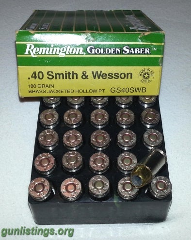 Ammo Remington Golden Saber .40 Cal