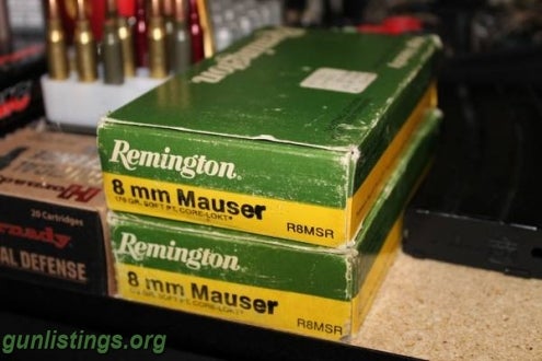 Ammo Two Boxes 8mm Mauser Ammo And Ww1? Pouch Plus Surplus