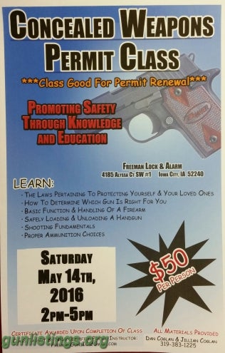 Events CCW Class Reminder