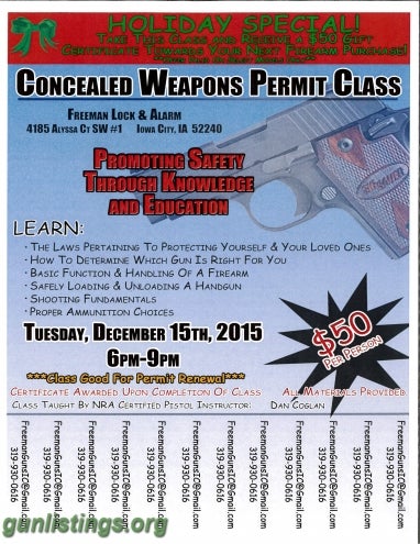 Events Concealed Weapons Permit Class