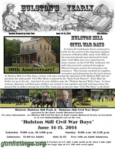 Events Hulston Mill Civil War Days    June 14-15, 2014