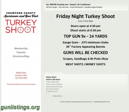Events Indoor Turkey Shoot Friday Nights!