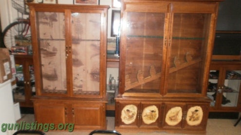 Misc 2 Oak Gun Cabinets