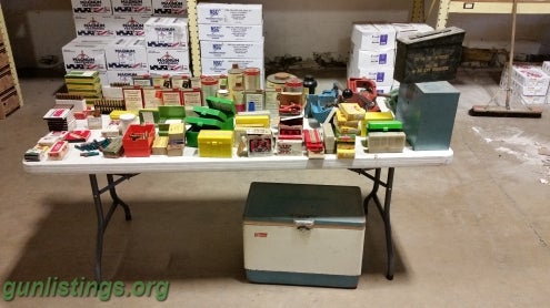 Misc Large Selection Of Misc. Ammo, Powder, Reloaders, Etc.