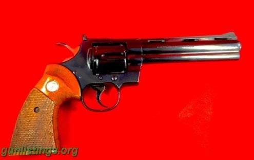 Pistols 6' Colt Python Blued Perfect Condition