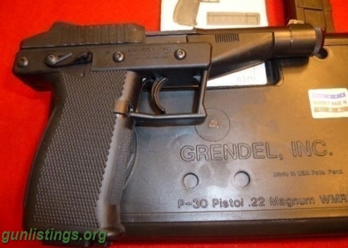 Pistols Grendel P-30 New Unfired Semi Automatic .22 Magnum