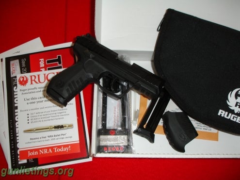 Pistols LNIB Ruger SR22 W/ 2 Magazines And Soft Case