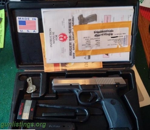 Pistols Ruger SR9 W/4mags/holster And Orig Box Papers, Etc