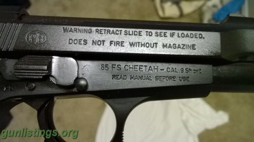 Pistols Beretta 85 FS Cheetah .380