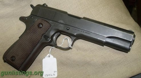 Pistols Colt -- WWII Model 1911A1 .45 ACP 1943 USGI Original