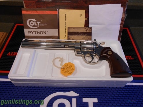 Pistols Colt Nickel Python
