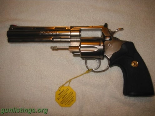 Pistols Colt Python 6 Inch E Nickel Finish