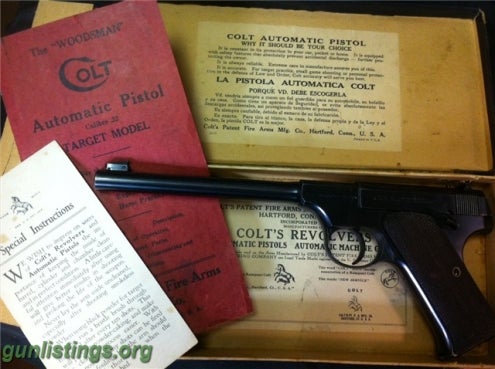 Pistols Colt Woodsman Target 22LR â€œFitzâ€ Special 1s