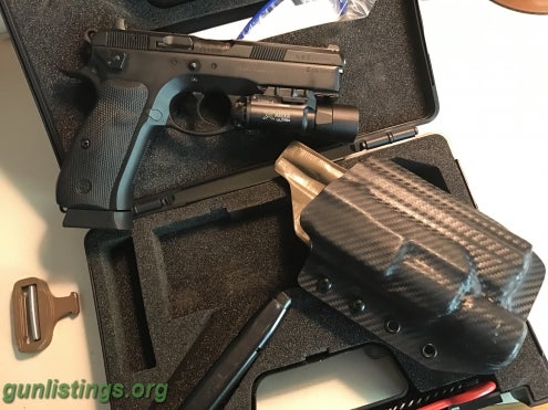 Pistols CZ 75 SP-01 Tactical W/ Surefire X300 Ultra And Holster