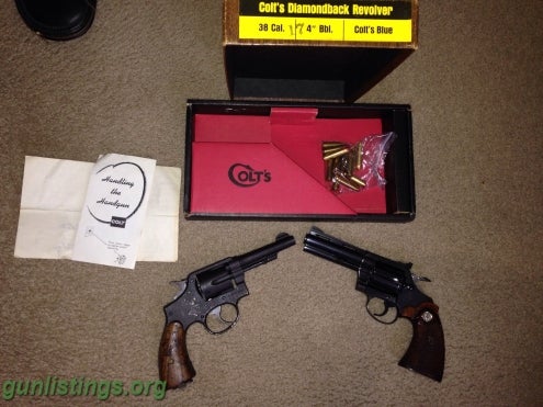 Pistols Diamondback Colt 4 D2700 & Victory 38 S&W