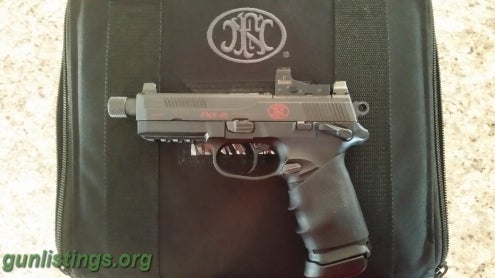 Pistols Fnh Fnx 45 Tactical With Burris Red Dot And Extras