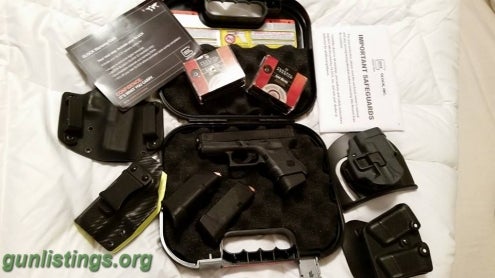 Pistols Glock 26 New Trijicon Night Sights, Tons Of Accessories