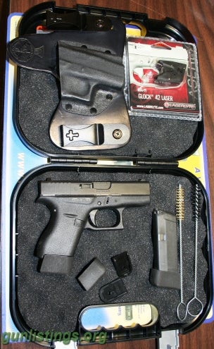 Pistols Glock 42 .380 Pistol With Concealed Carry Accessories