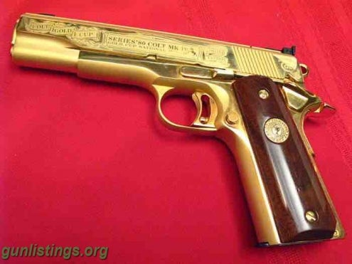 Pistols Gold Colt National Match 45acp