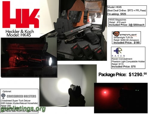 Pistols Heckler & Koch HK45 Package