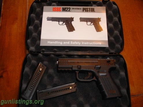 Pistols Issc 22 Pistol With 2 Magazines LNIB