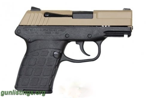 Pistols Kel Tec PF9TB, 9mm 6rd, Tan/Black Finish NEW