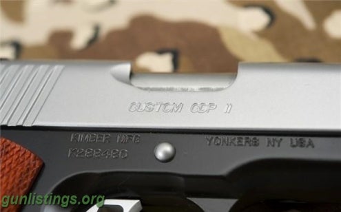 Pistols Kimber Custom CDP II 45 1911 Night Sights