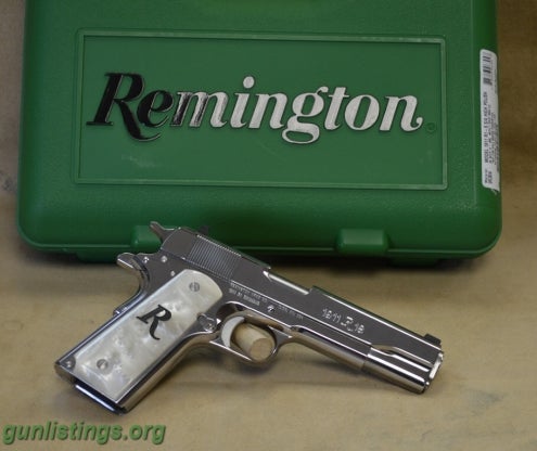 Pistols Limited-edition Remington R1 Polished With Pearl Grips