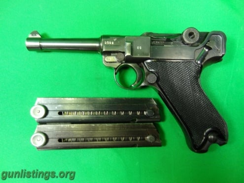 Pistols Mauser -- 1942 Banner Police Luger, Nazi, Not DWM WW2